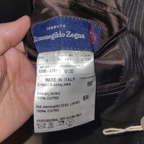 NWT Raffaele Caruso 40L Brown silk/wool - Picture 4 of 9